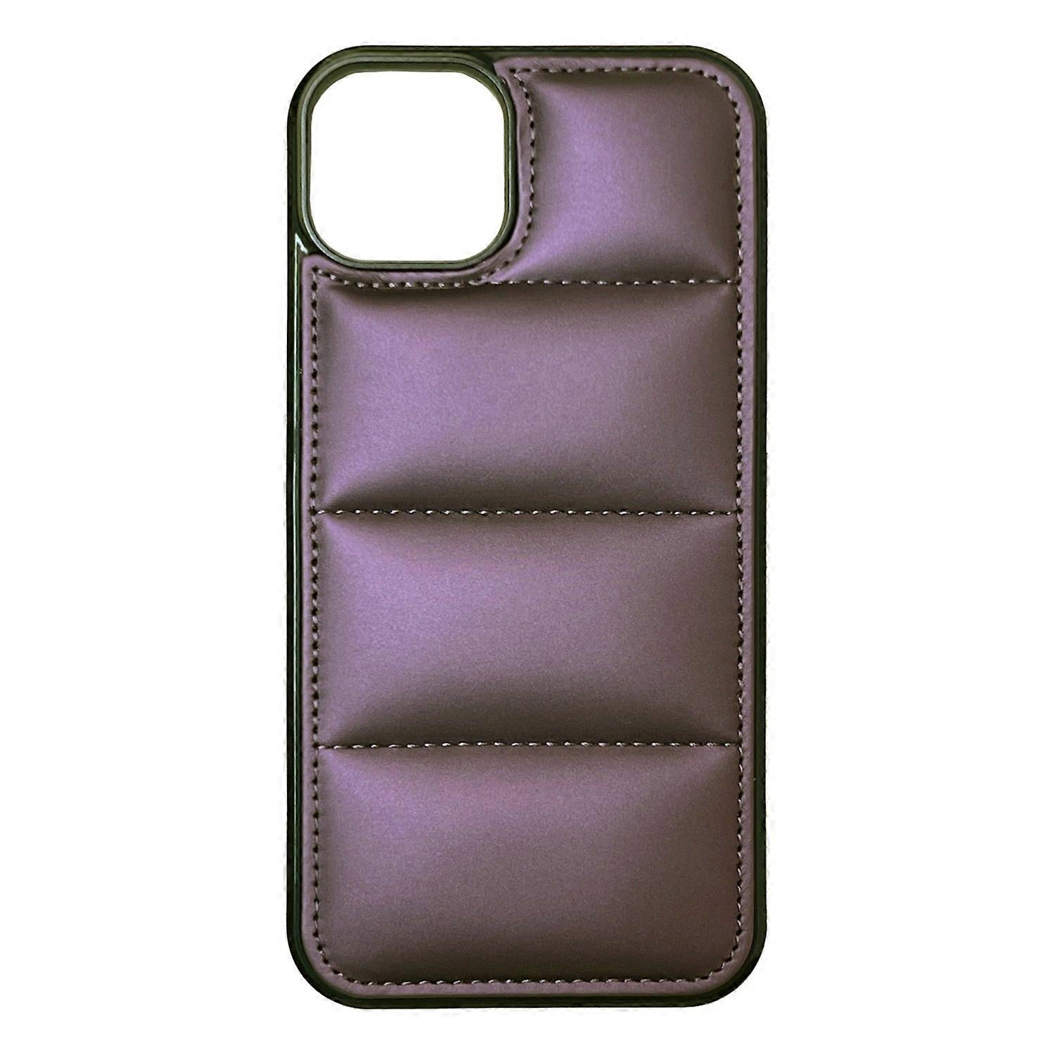 Case For Iphone 13 Mini Purple Down Jacket Leather No8173