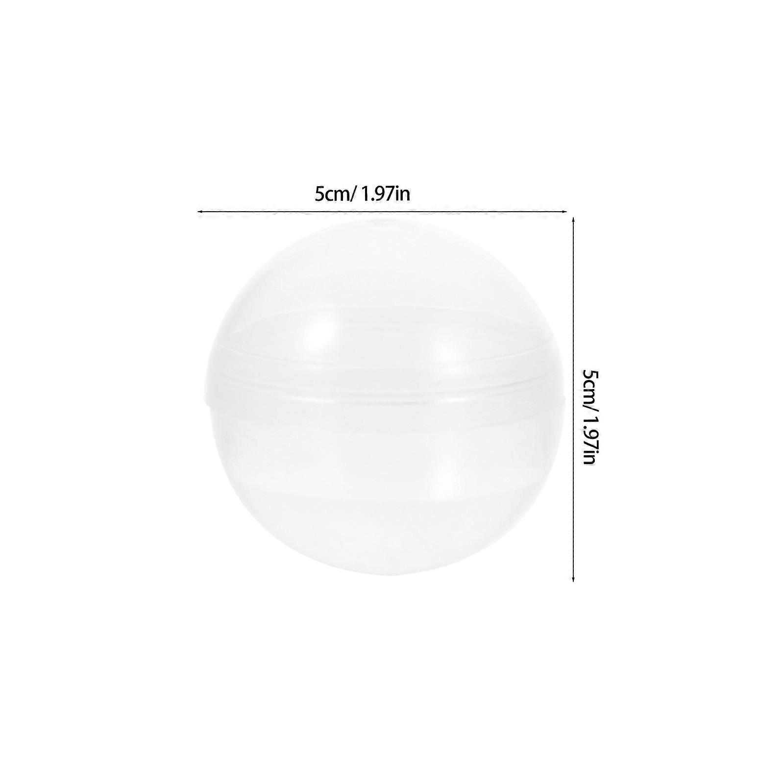 Transparent Vending Machine Capsules Round Capsules for Storage 50Pcs