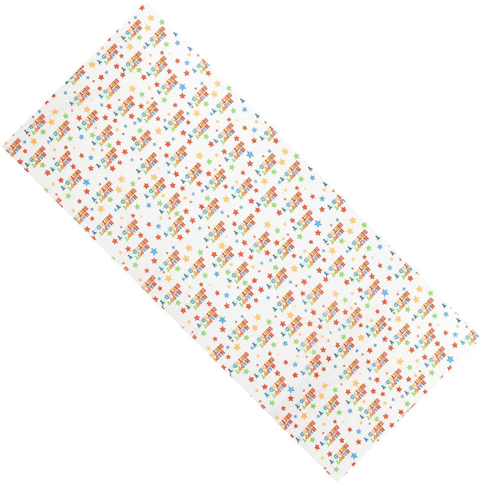 Birthday Waterproof Tablecloth Multi Color Polyester Table Cover for Birthday