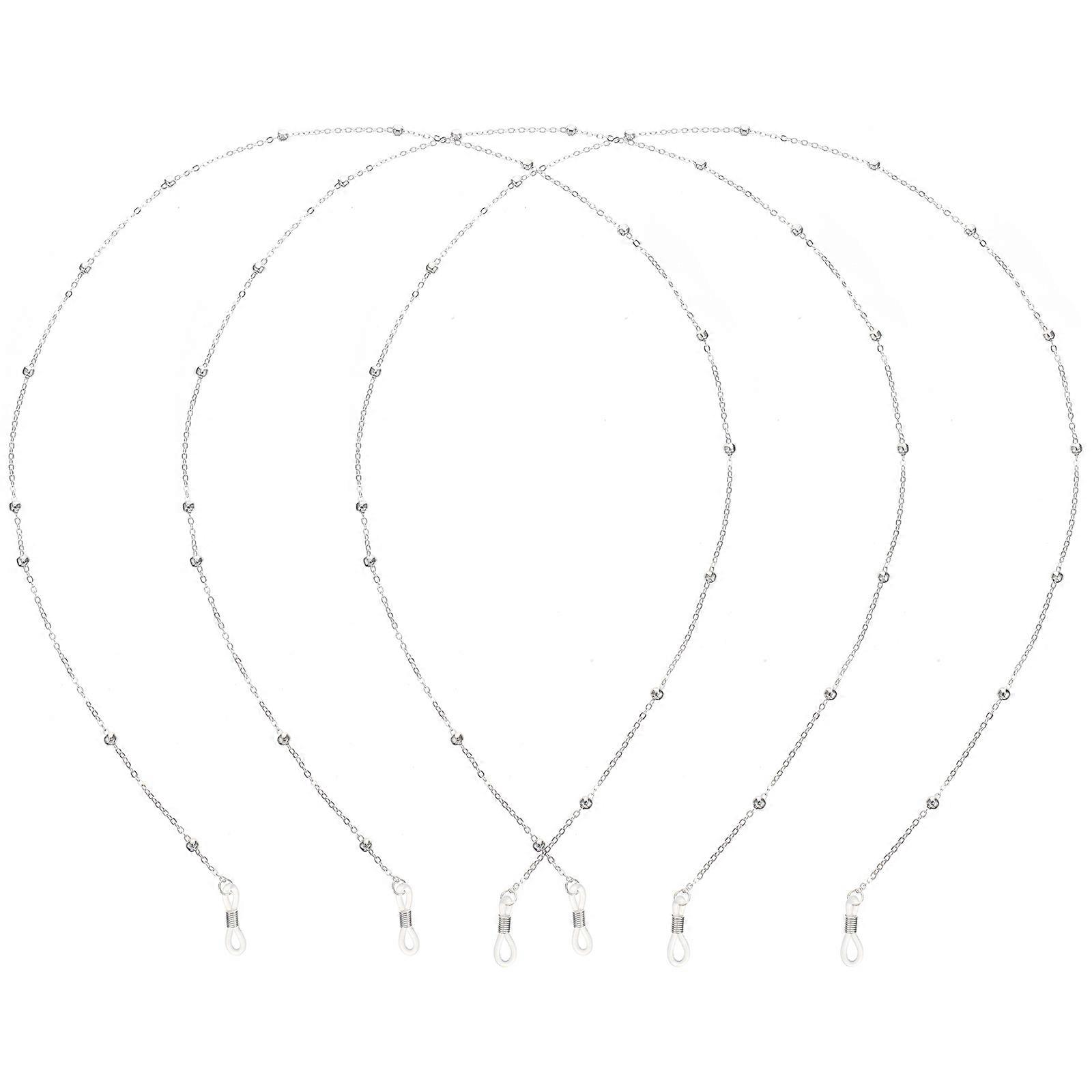 Copper Beaded Glasses Lanyard for Spectacles 3Pcs Chain Set