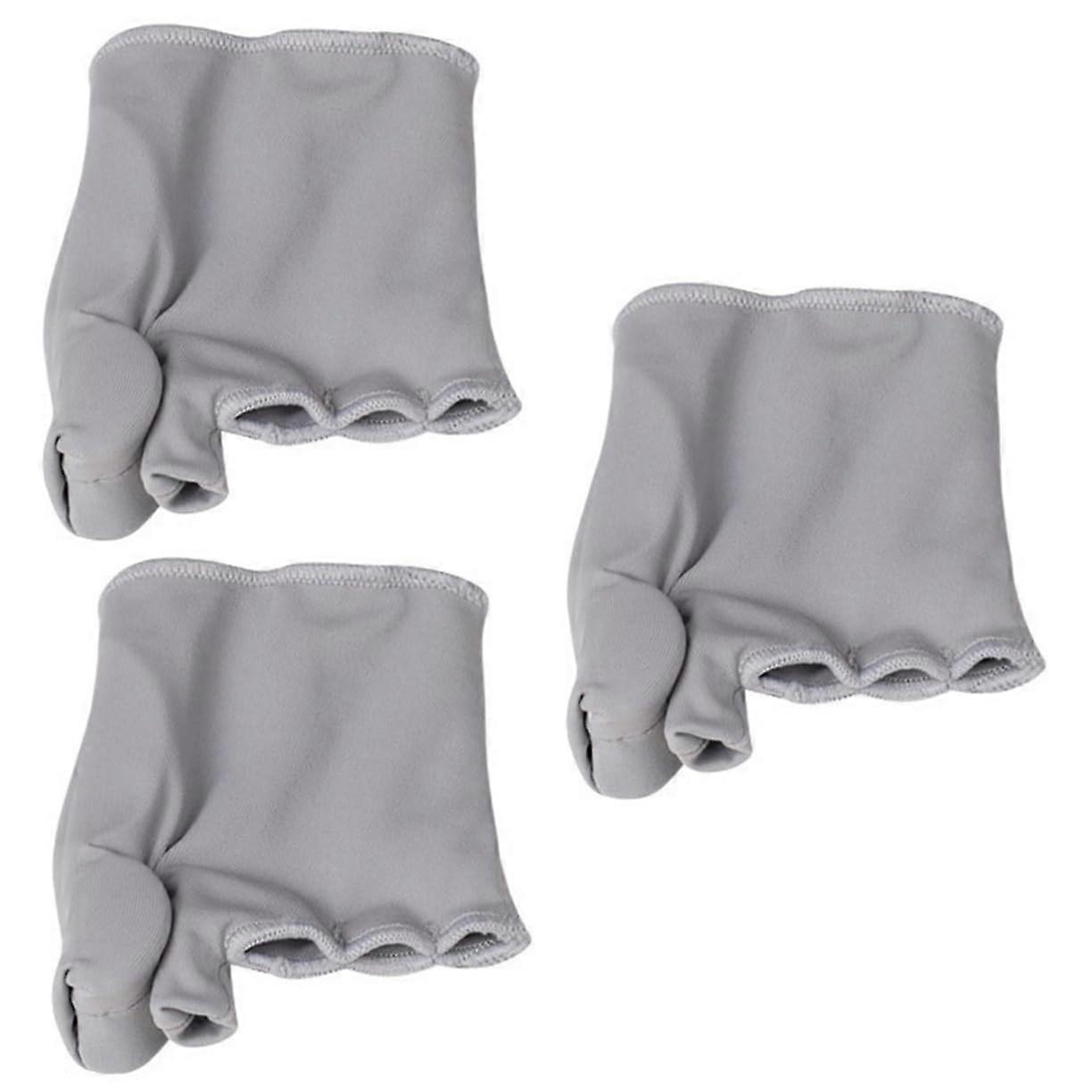 Bunion Corrector with Adjustable Strap and Breathable Toe Separator Sleeve for Foot Alignment, 3pcs Light Grey