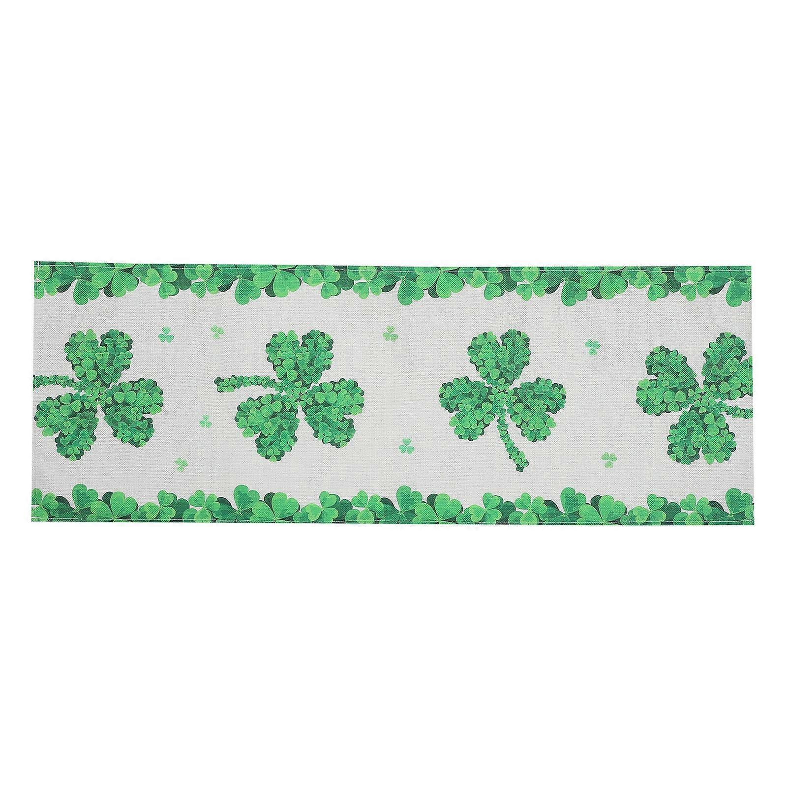 Shamrock Table Runner Party Decoration for St. Patrick's Day 2Pcs