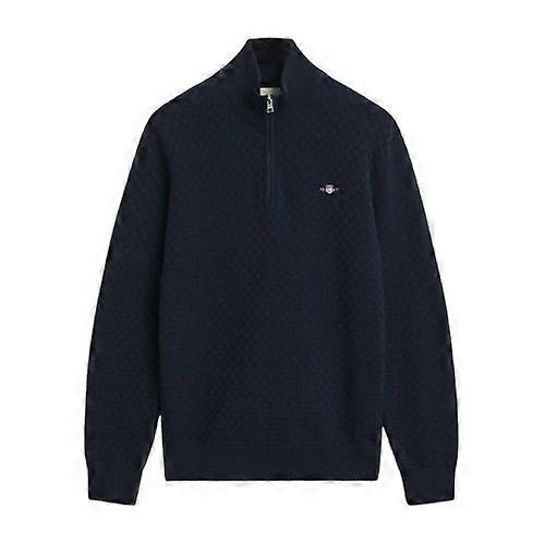 Gant Mens Micro Textured Half Zip Sweatshirt