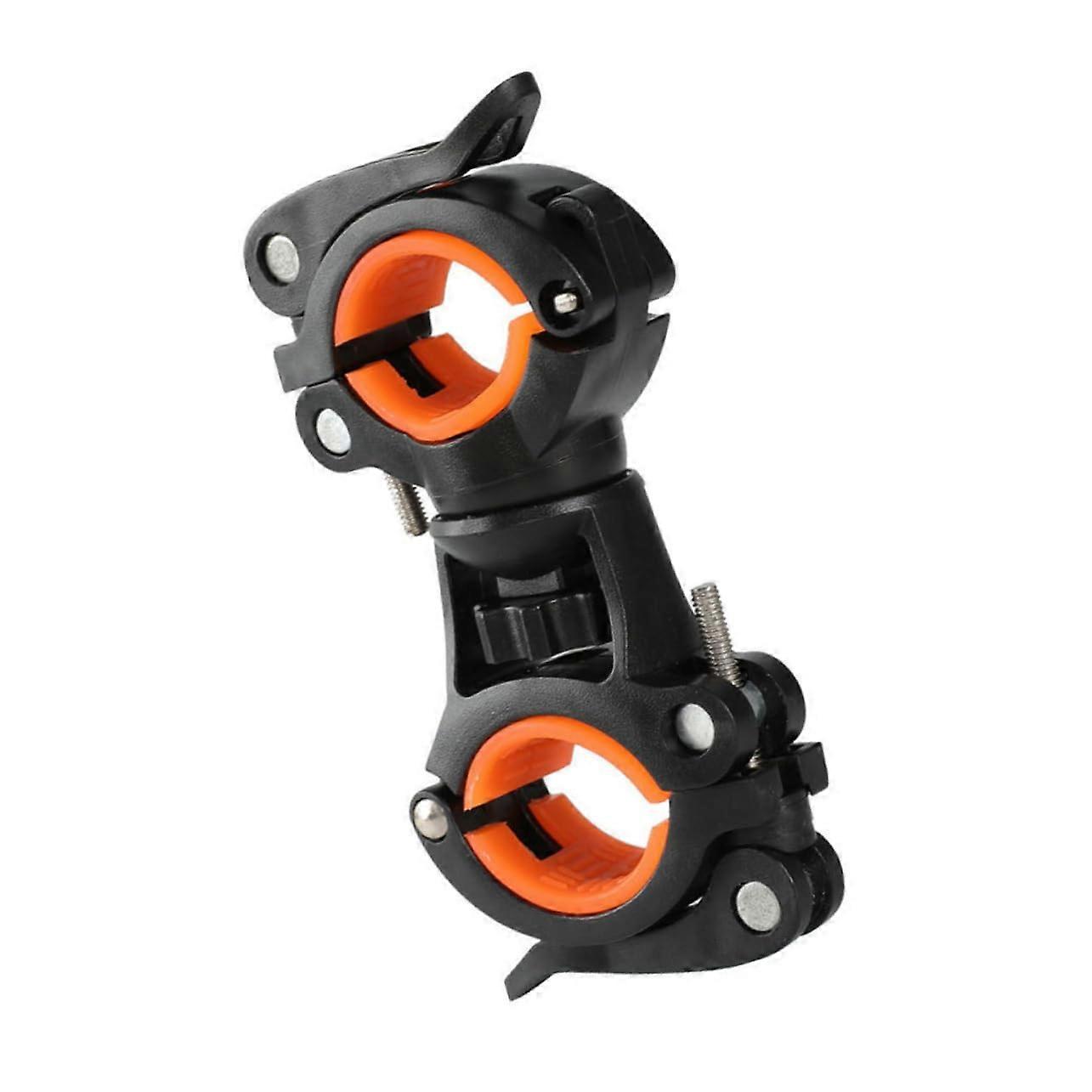 Bike Flashlight Holder with Secure Grip, Universal Fit Bicycle Light Mount, Durable Orange Bracket
