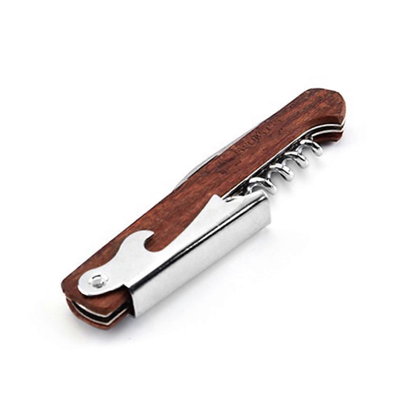 Wine Opener with Foil Cutter and Safe Knife Sharpener, Multifunctional Corkscrew Tool, 2 Pack