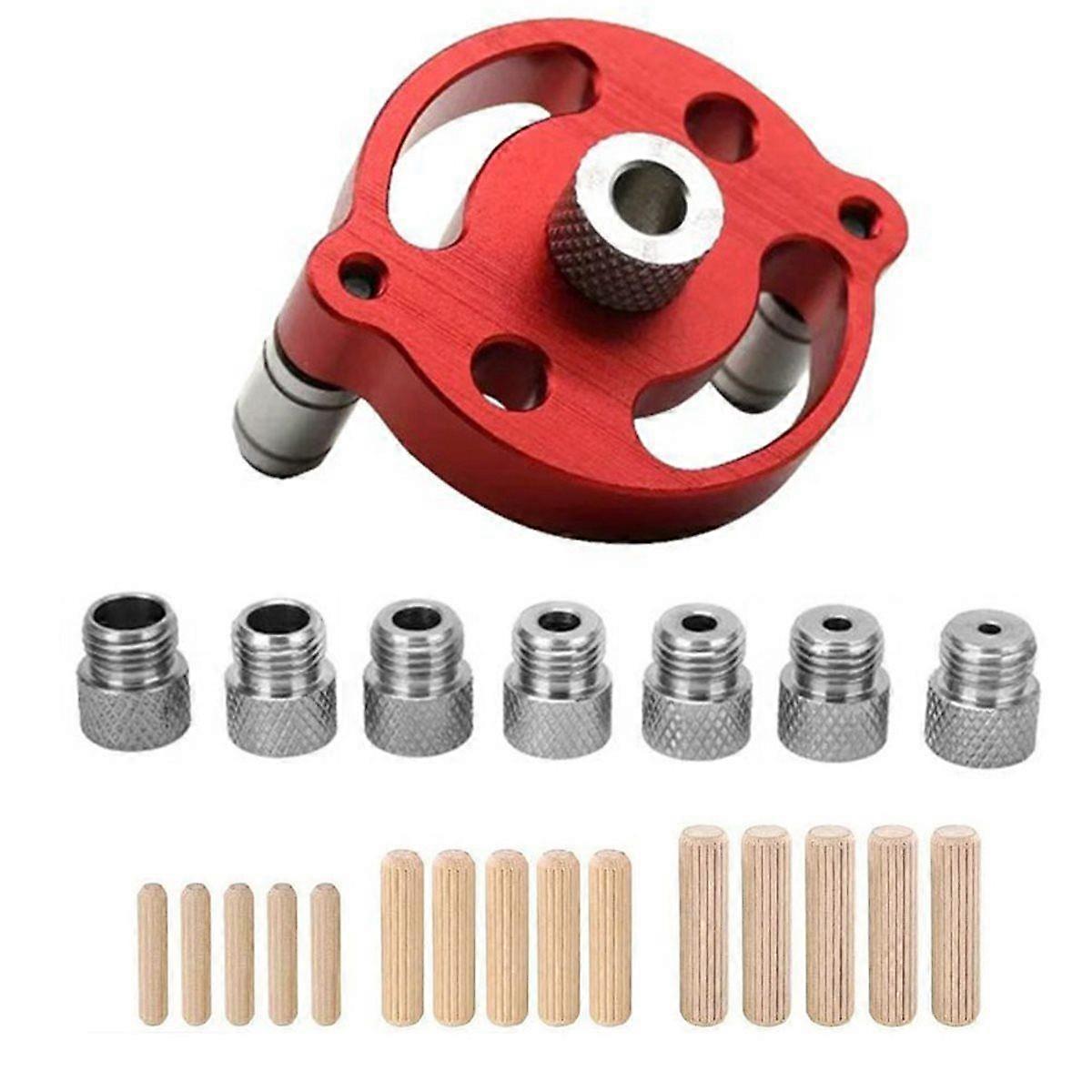 Self Centering Doweling Jig, Dowel Drill Guide 3/4/5/6/7/8/9/10mm Handheld Drill Guide for Straight