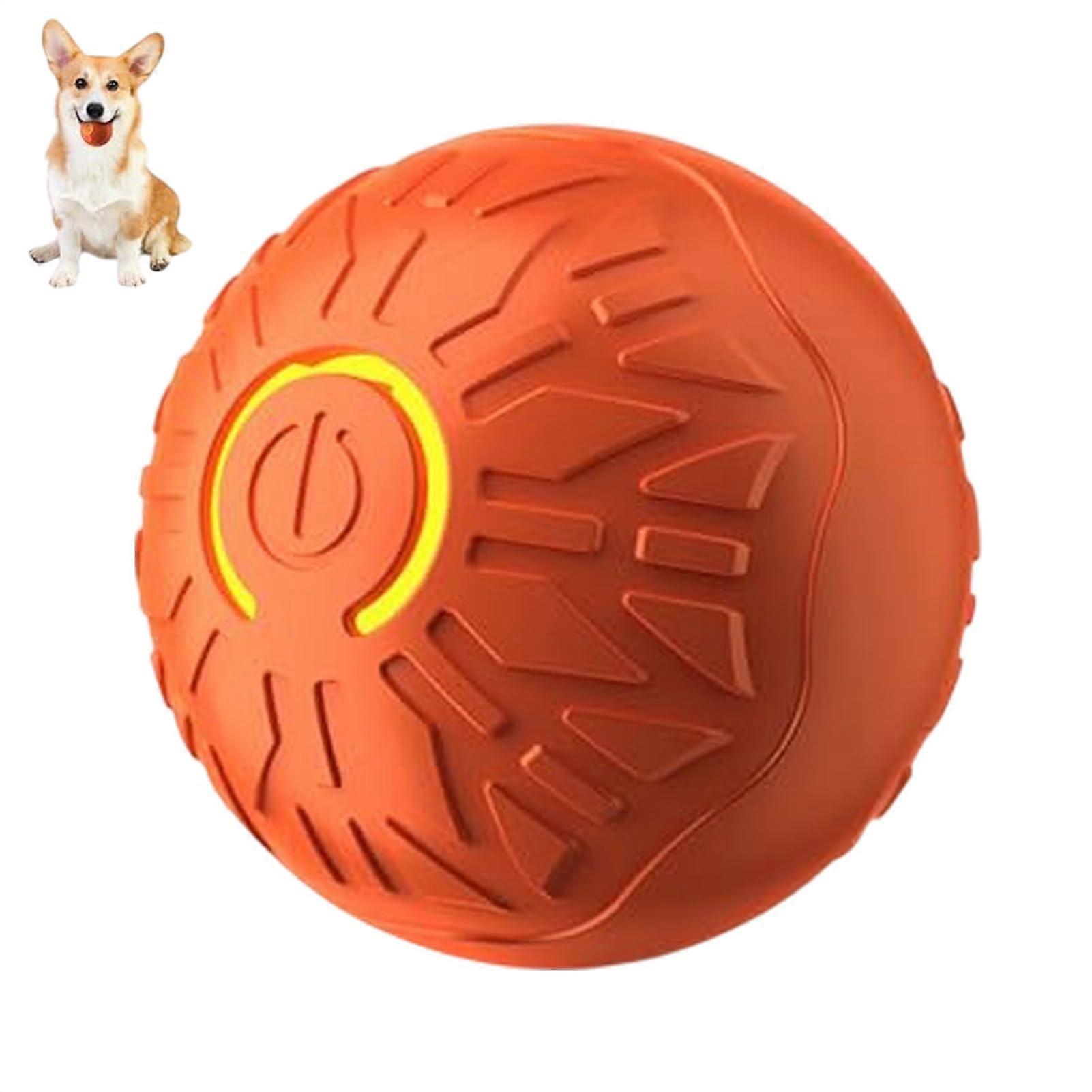 Automatic Interactive Dog Ball Toy with LED Lights, USB Rechargeable, Durable for Small to Large Dogs