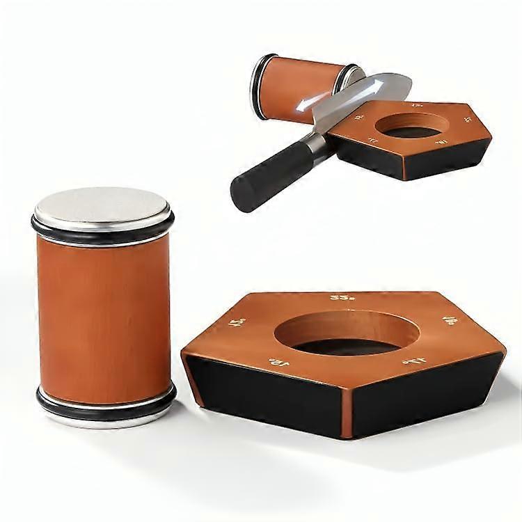 Diamond Rolling Knife Sharpener Kit with 5 Magnetic Angles 12°22° for Precision Kitchen Sharpening