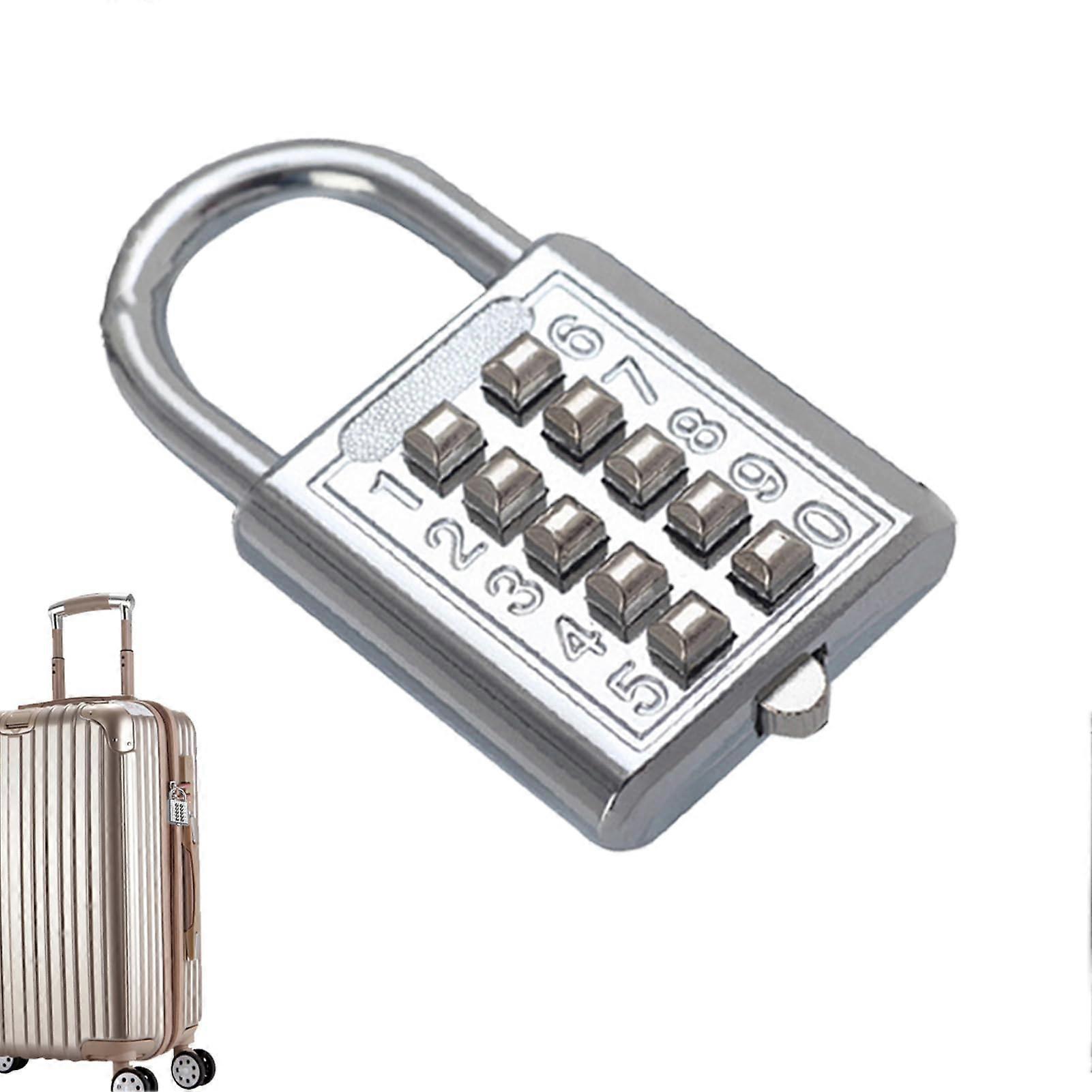 8/10 Digit Combination Padlock with Button Security for Student Toolbox and Gift Use