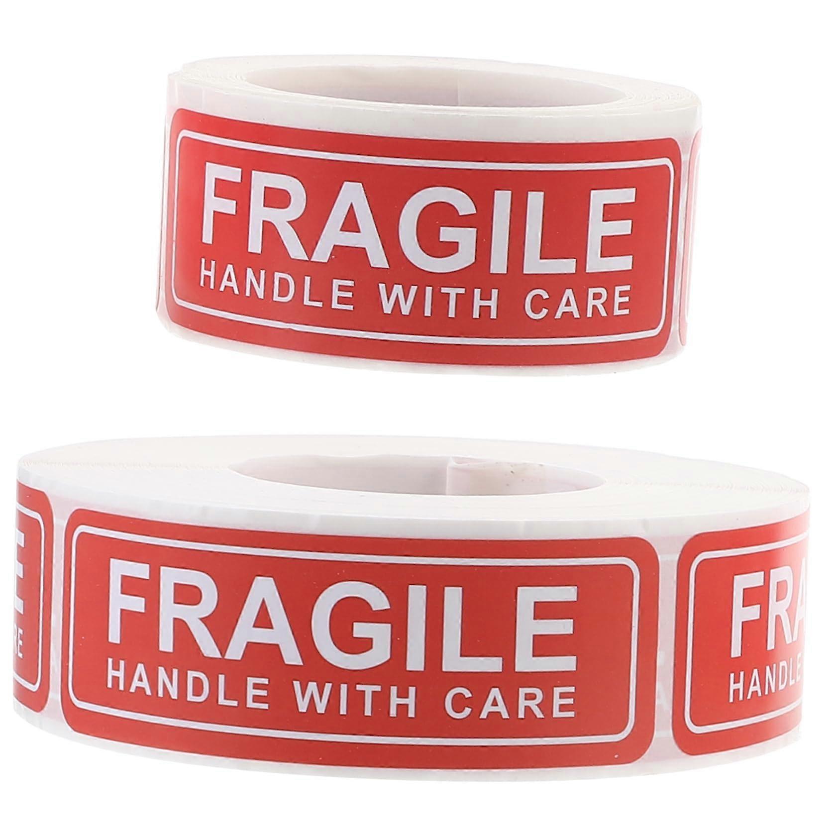 Fragile Stickers with Durable Adhesive for  Boxes and Moving, Removable Warning Labels, 2 Rolls