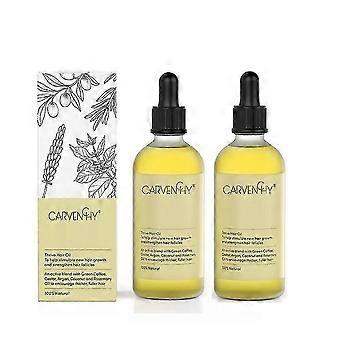 SQLX Nowy 2 x 60 ml Carvenchy Naturalny olejek na porost włosów, wegański naturalny olejek na porost włosów, kuracja przeciw wypadaniu włosów, odżywiający skórę głowy, HK