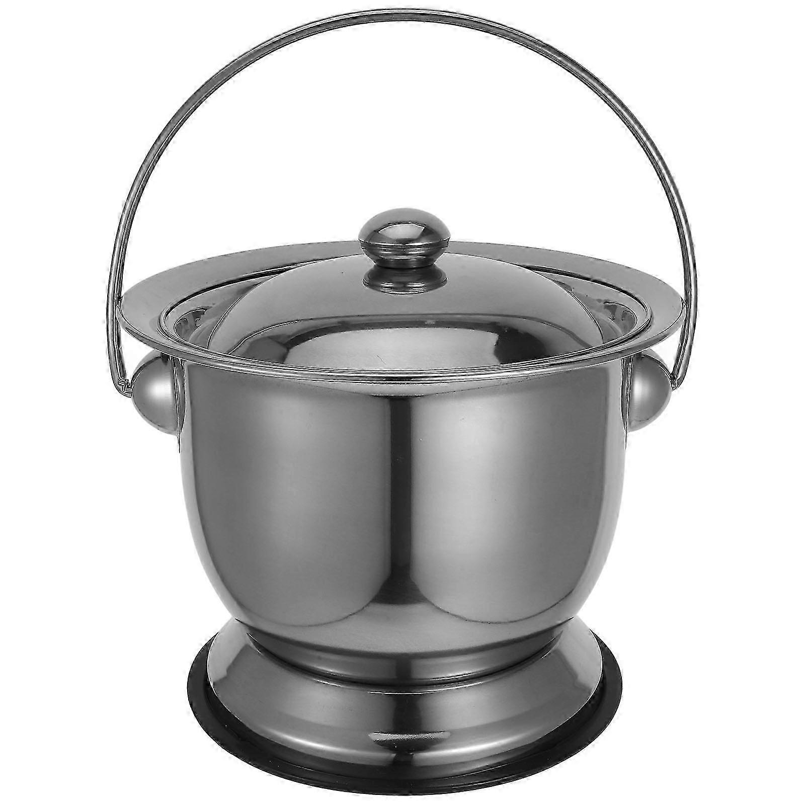 Ergonomic Portable Toilet Designed For Elderly Bedside Convenience Round Shape 1Pcs