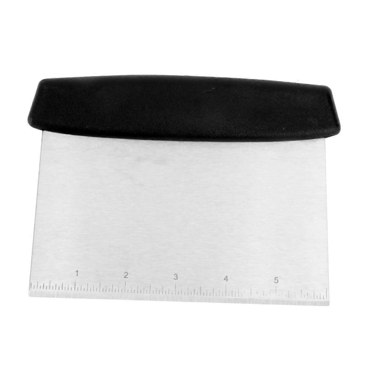 Stainless Steel Dough Cutter Scraper with Measuring Scale for Baking Pizza and BBQ Griddle