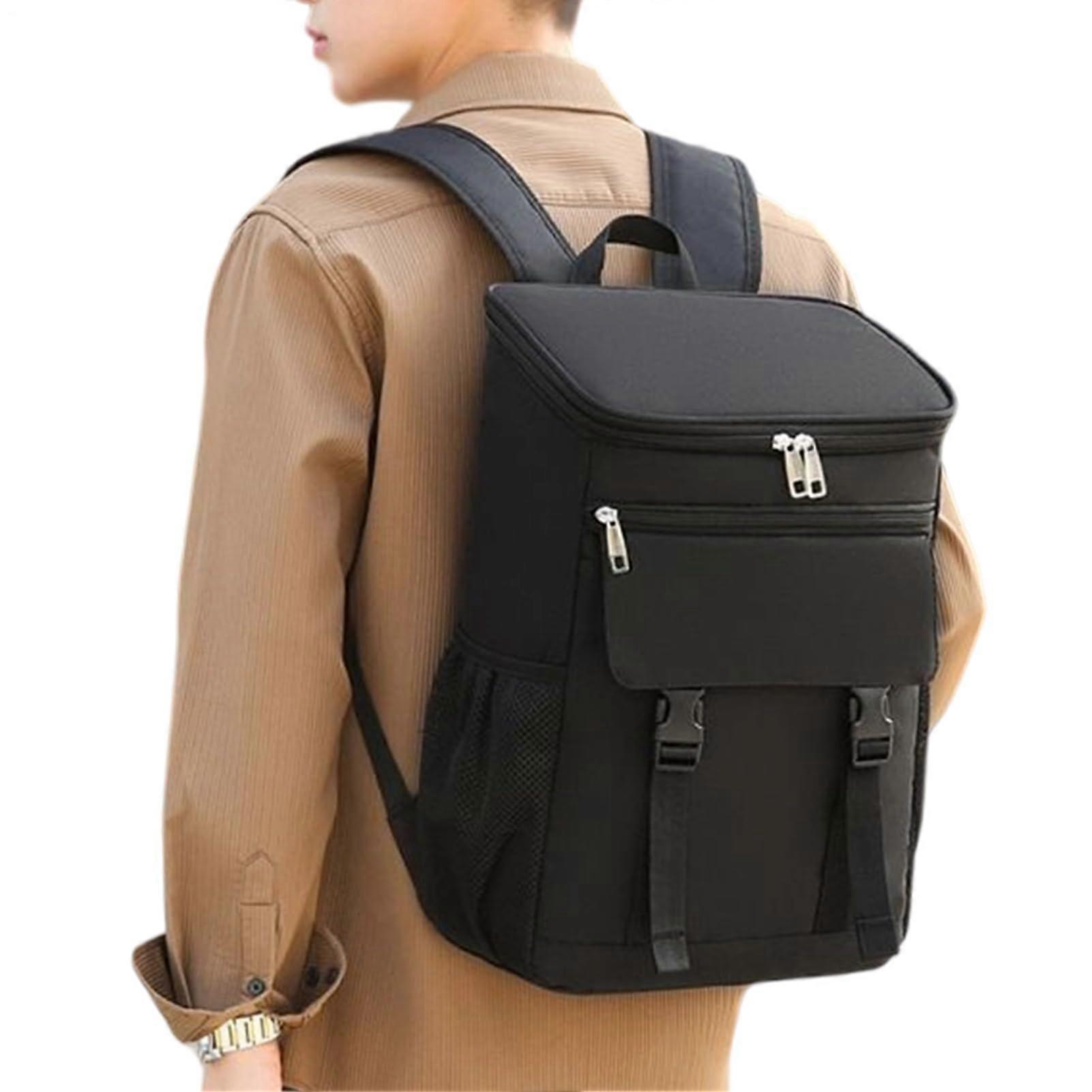 Cooler Backpack with LeakProof Thermal Insulation, Large Capacity Lunch Bag for Camping Hiking Beach