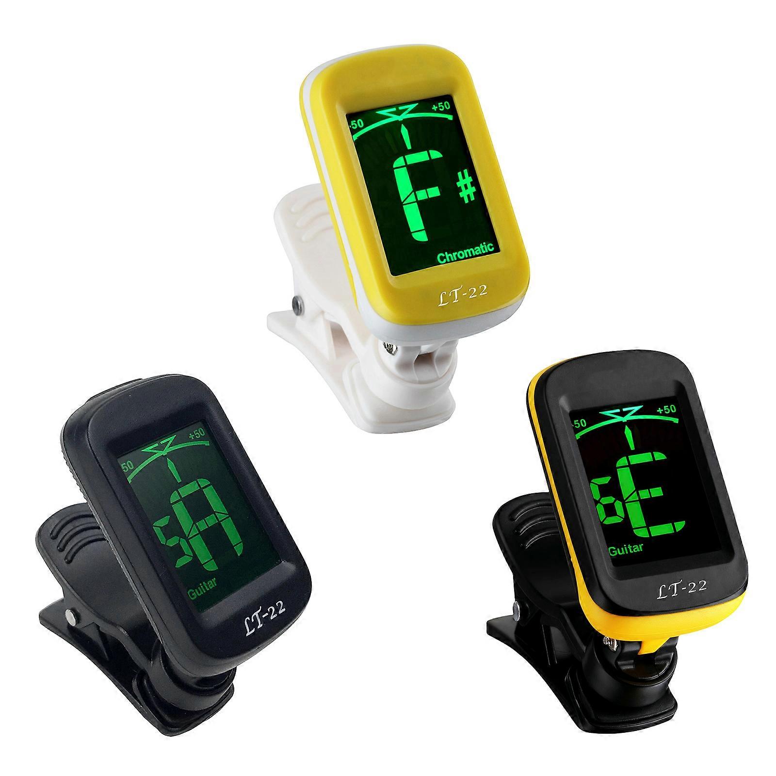 User Friendly Guitar Tuner with Attachable Design and Clear LCD Screen Plastic Texture for Quick and Accurate Control Multicolor