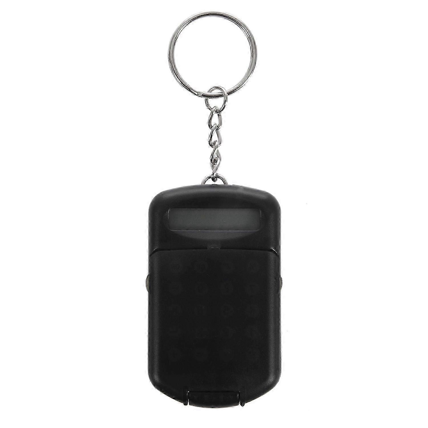 Gray Plastic Casing 8 Digits Electronic Mini Calculator w Keychain