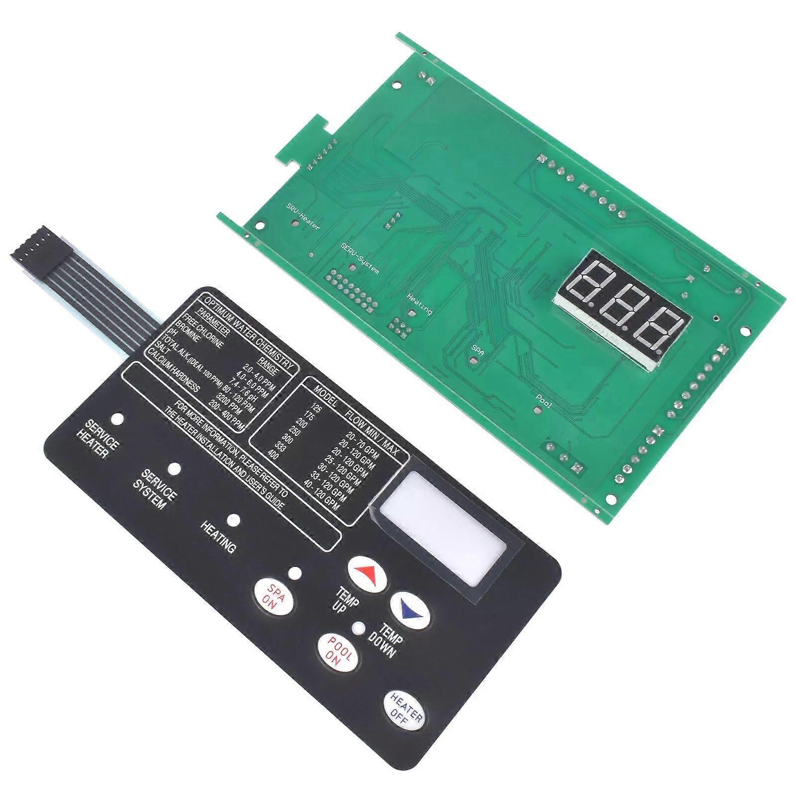 Pool Heater Control Board 420020007S with 472610Z Membrane Pad Replacement Kit for Pentair MasterTemp