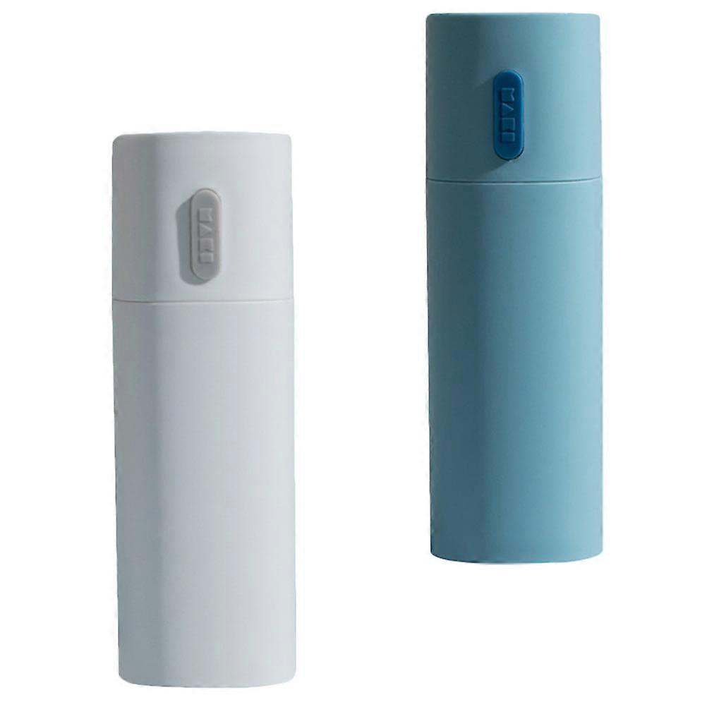 Toothpaste Holder Toothbrush Storage Box for Travel 2Pcs Plastic Portable Set