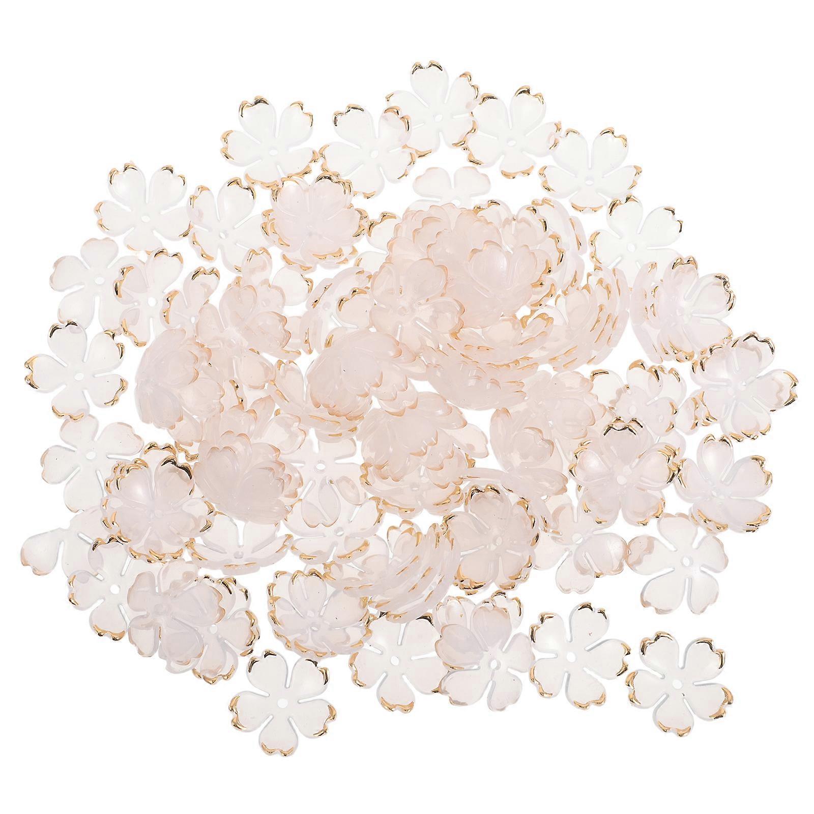 DIY Blossom Charms Acrylic Accessories 100Pcs Pack
