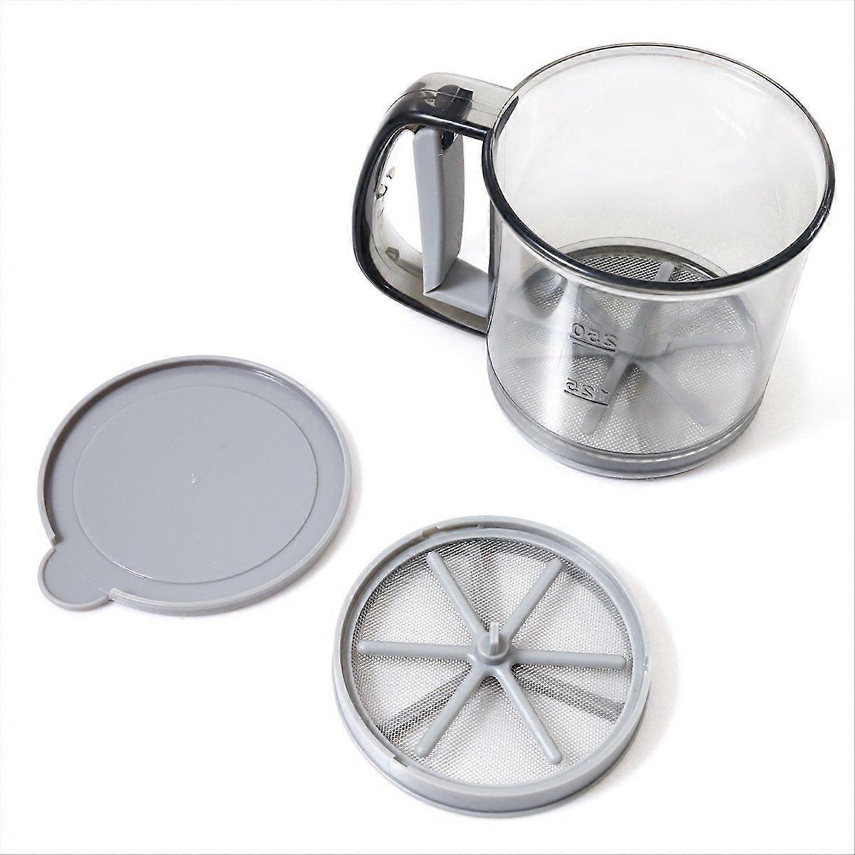 Semi-Automatic Flour Sifter, Transparent Non-Stick Sieve for Baking, Essential Kitchen Gadget and Accessory