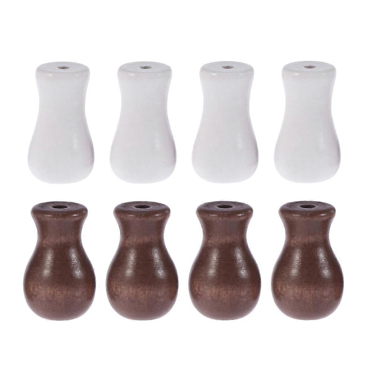 Bamboo Roller Blind 8Pcs Wood Knobs for Window Curtain Accessories