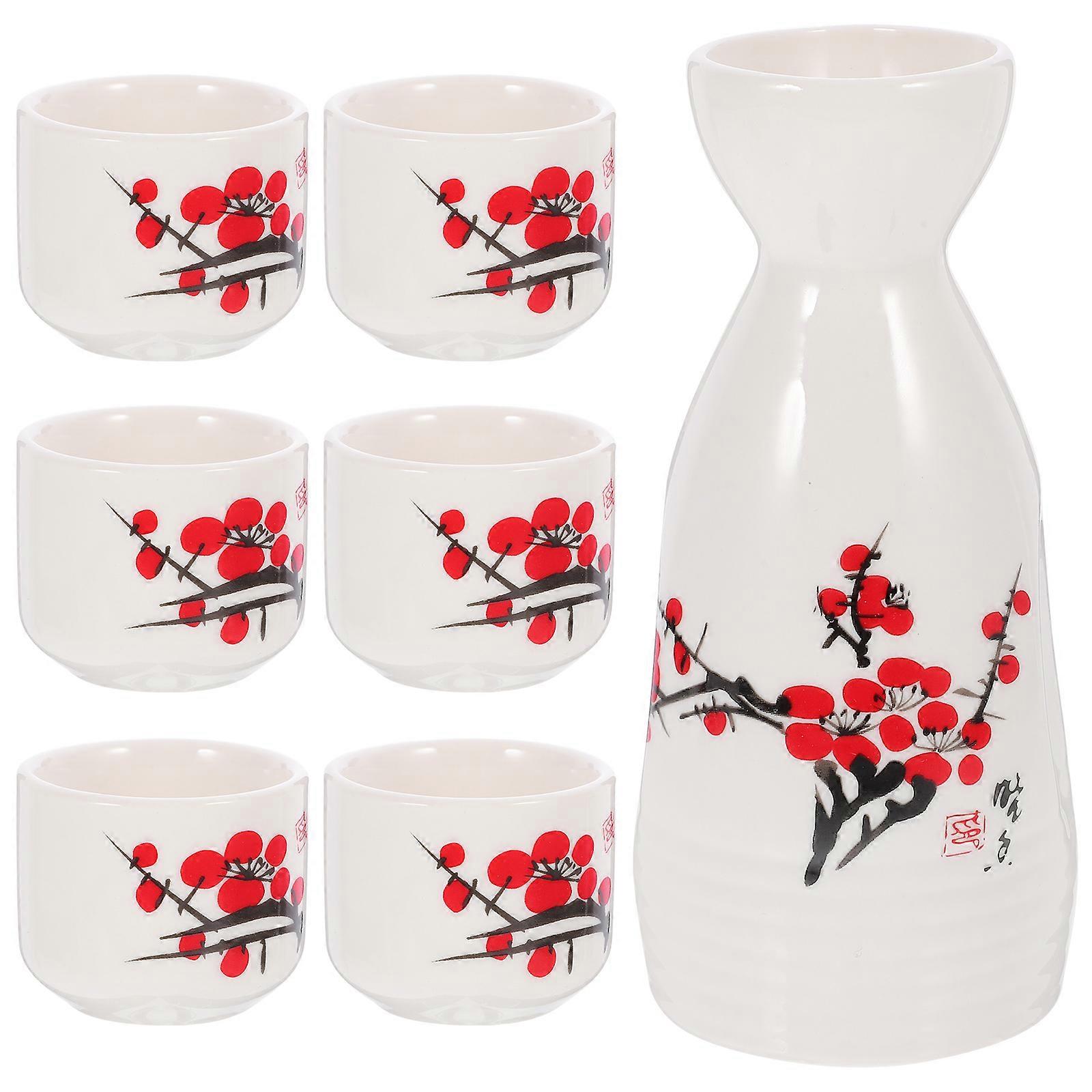 Ceramic Sake Cups and Pot Creative Wine Cups for Home Use 1Set