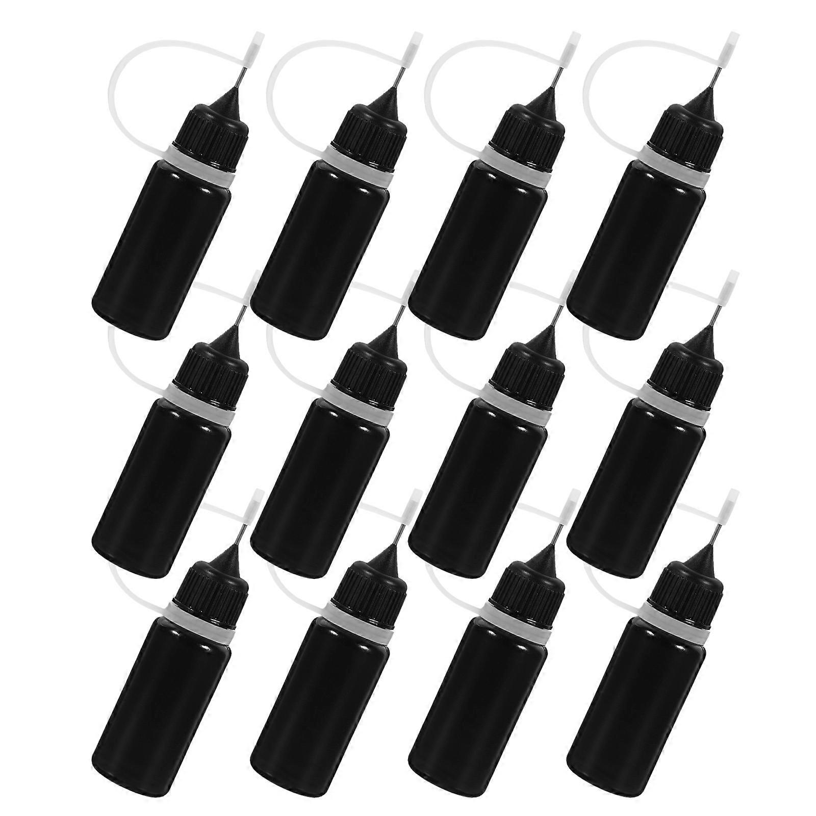 12Pcs Tip Applicator Bottles for Storage with Needle Tips