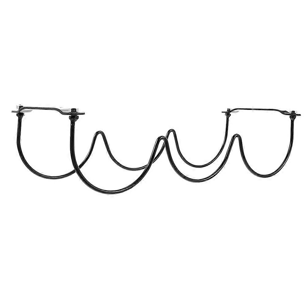 Black Iron Under Cabinet Rack for Storage 1Pcs Wave Holder