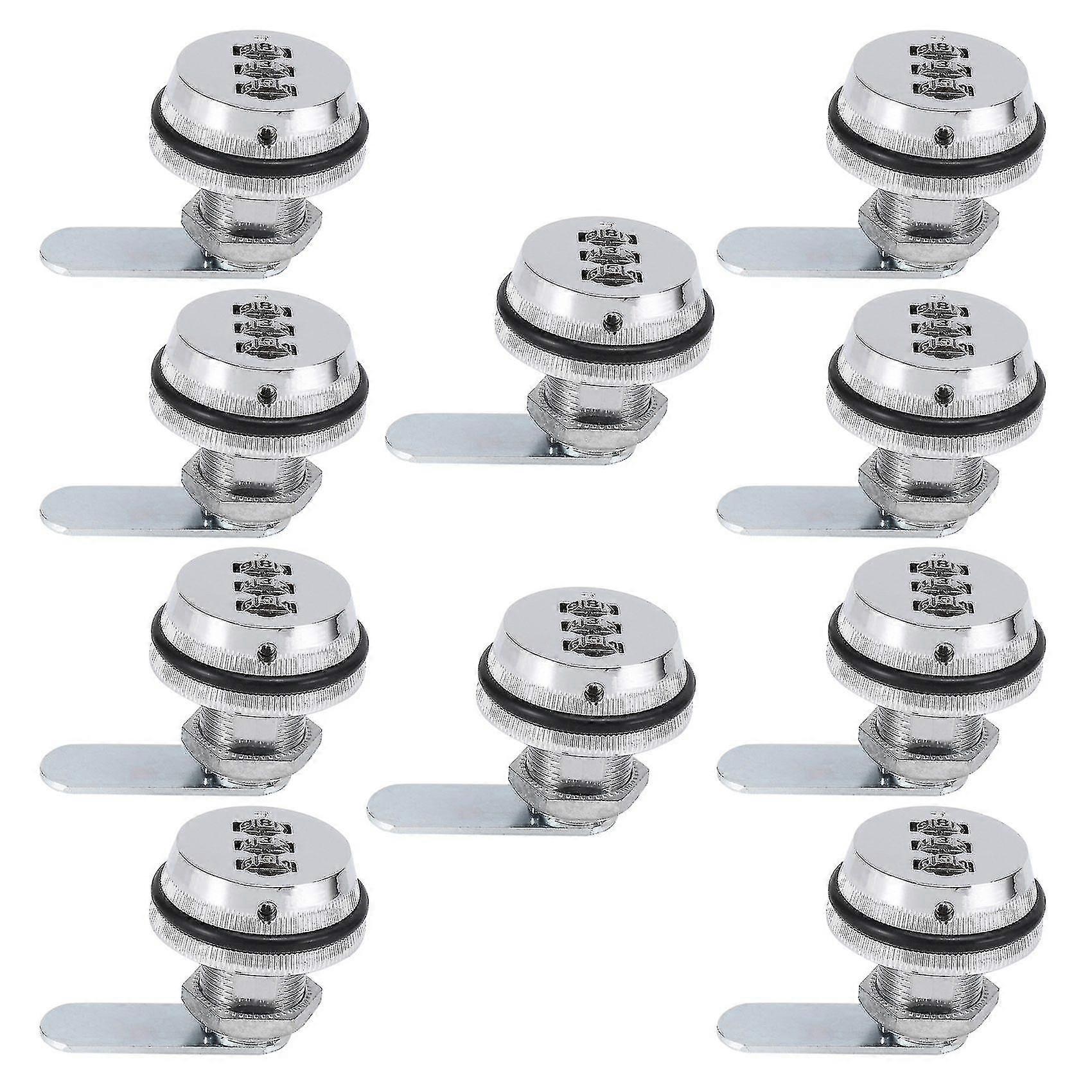 10x Alloy Code Combination Cam Lock Keyless Post Mail Box Cabinet Rv 3 Dial Silver