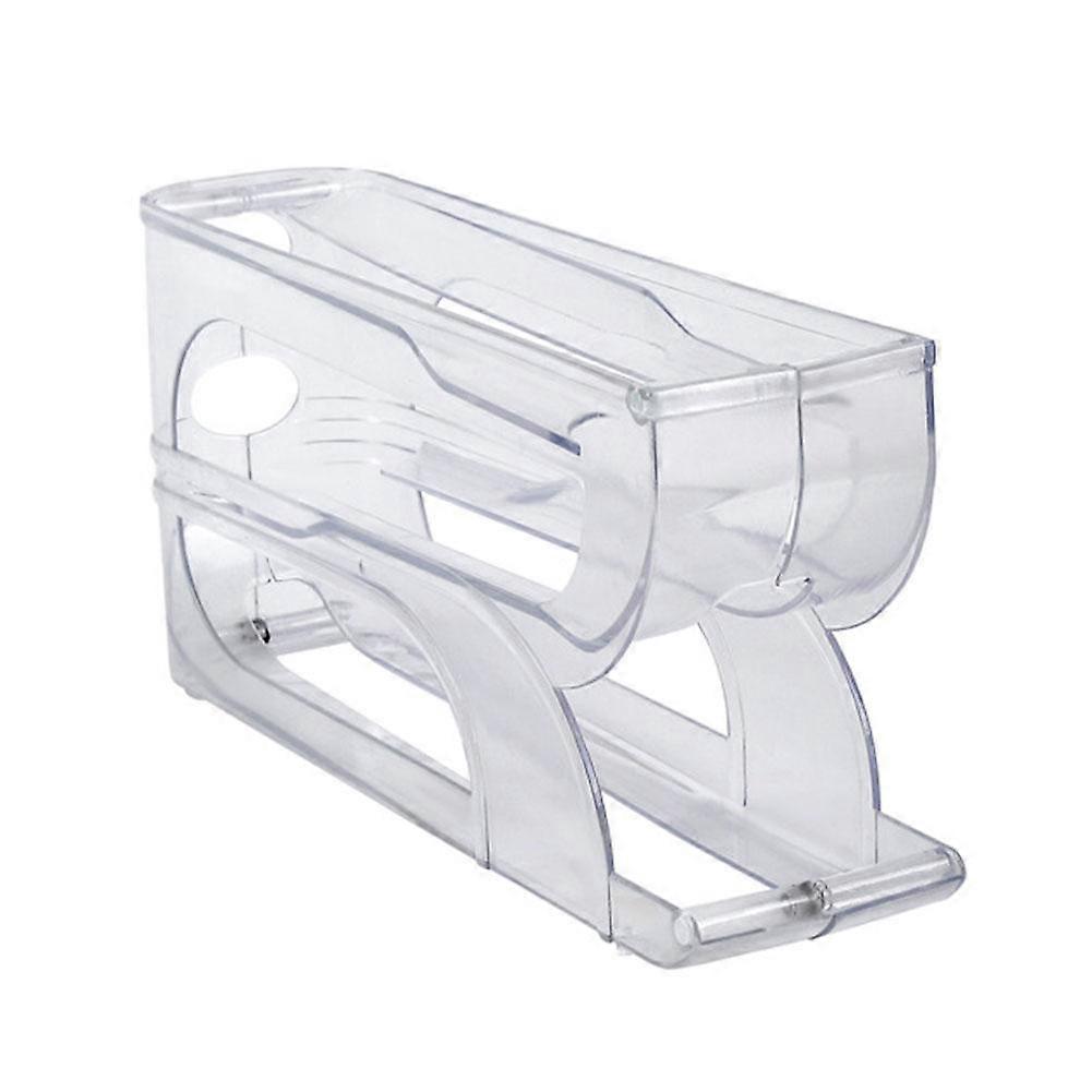 Convenient Egg Storage Box with Side Door Access - Automatic Rolling Slide Style