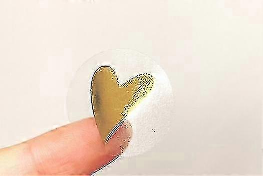 Round Bronzing Heart Seal Sticker