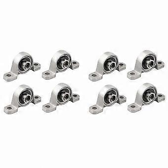 8 Pieces Flange Bearing Housing with 10mm KP000 Ball Bearing Pillow Block for 3D Printer Components and Replacement Parts