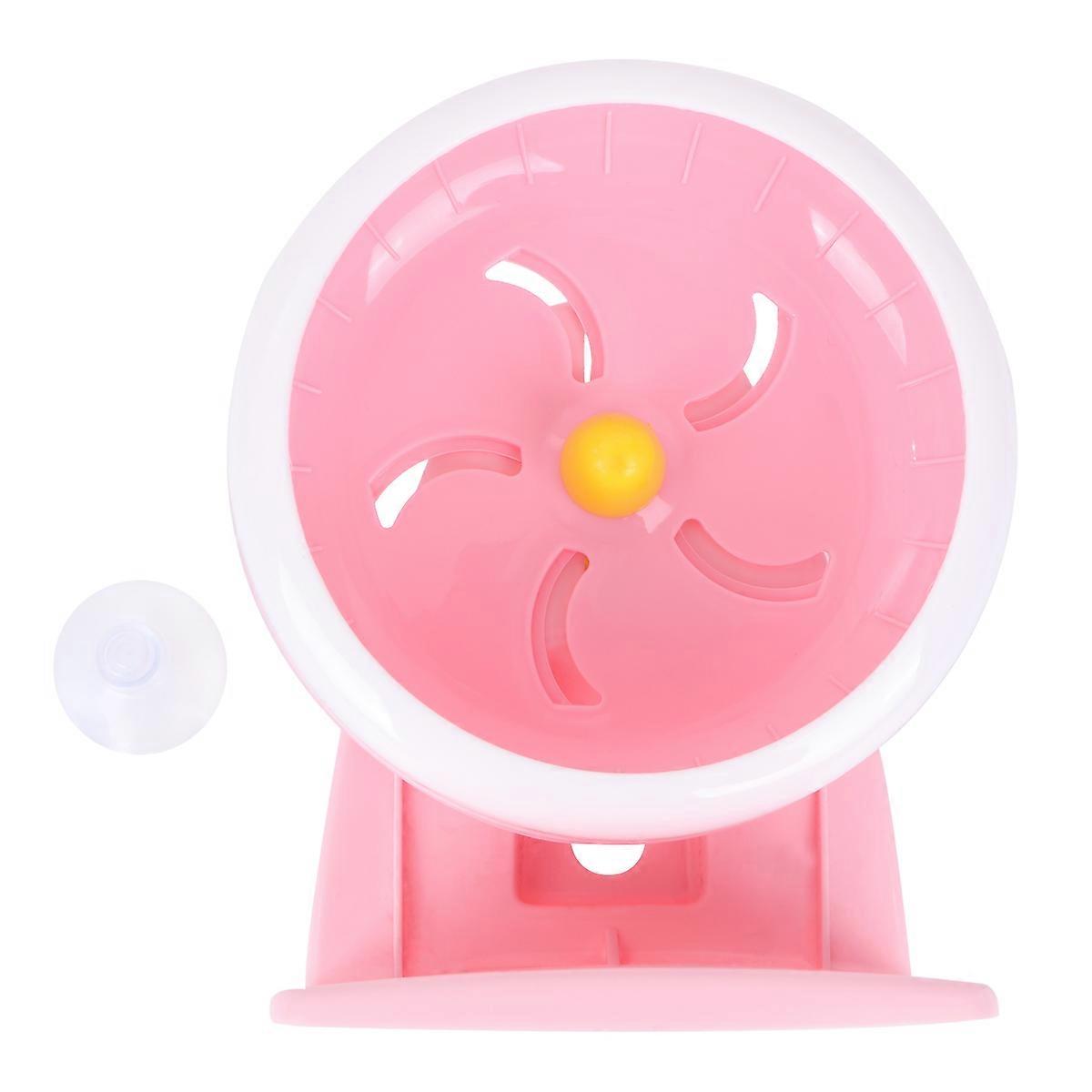 Roue d'exercice pour petit hamster, rose, avec support