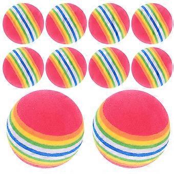 Drijvende ballen, EVA regenboogballen voor huisdieren, set van 10 stuks, willekeurige kleuren.