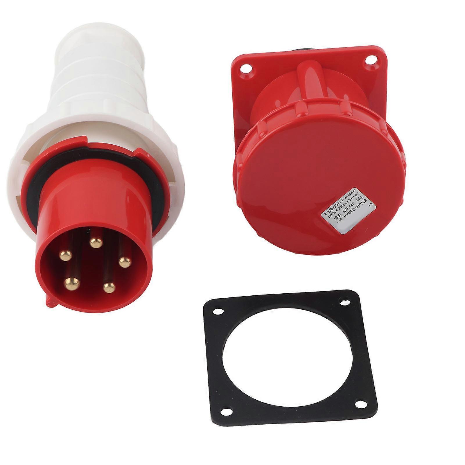 5 Core Industrial Aviation Plug Concealed Socket Industrial Cable Coupler Set 3 Phase IP67 Waterproof Plug Socket
