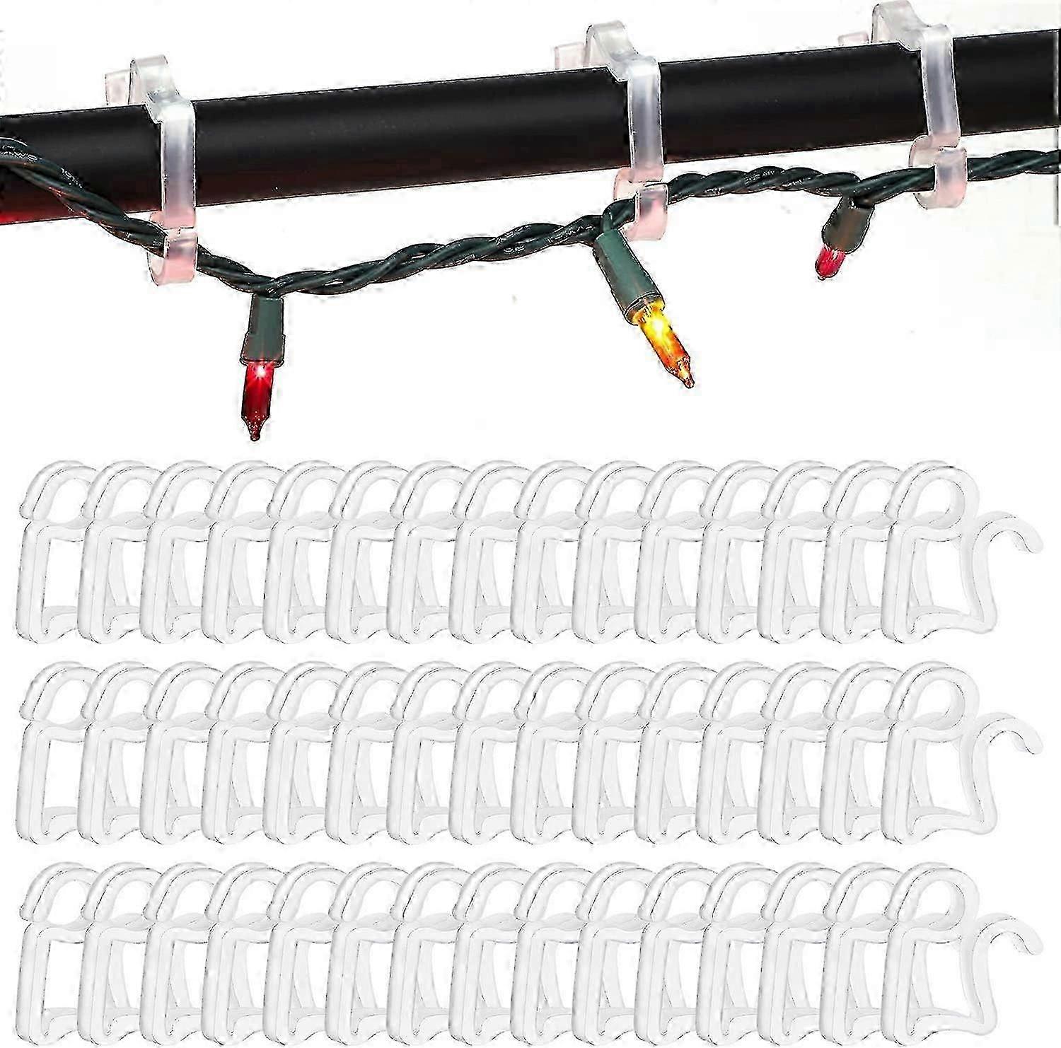 120pcs mini gutter hooks, gutter hooks, plastic hooks, gutter clips, light strings, Christmas hooks compatible with outdoor decorative lights