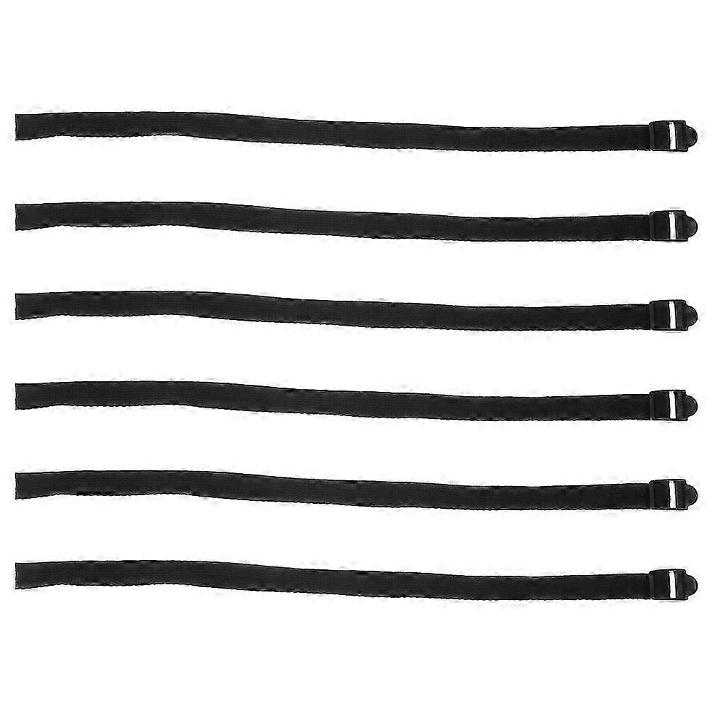 Versatile Ski Pole Wrist Strap for Support 6Pcs Black Nylon Adjustable Set