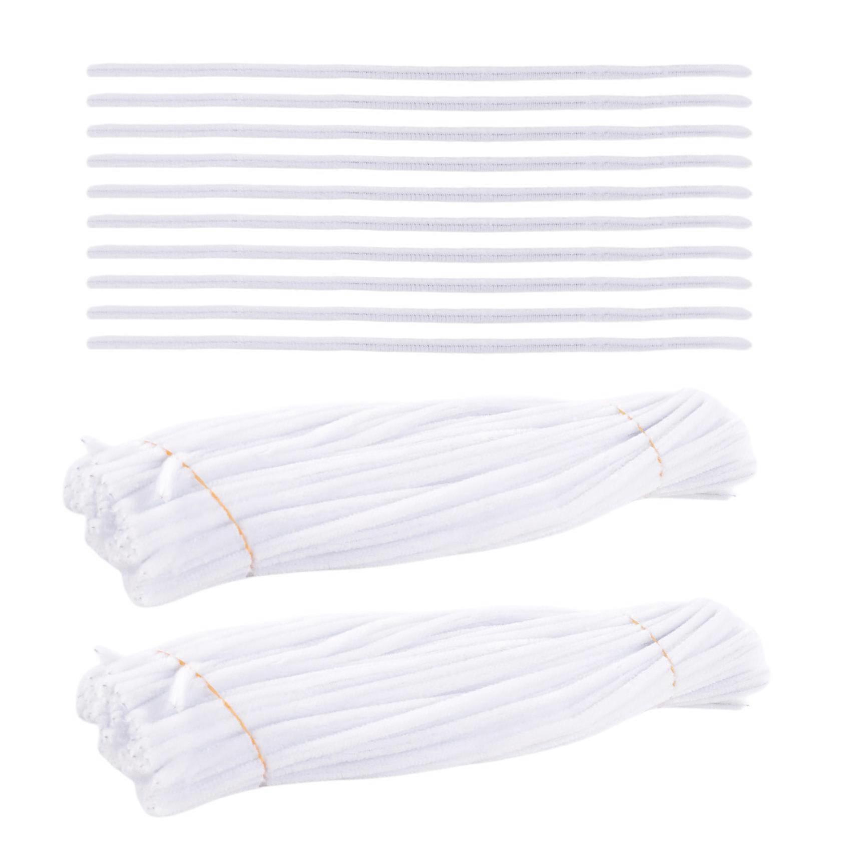 100 Pcs 30cm creation pipe cleaners, white