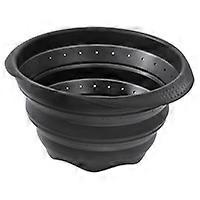 4 liter black silicone collapsible colander 1 unit