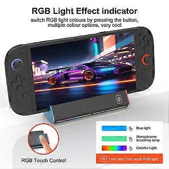 Estação de carregamento portátil para Nintendo Switch 2, com iluminação RGB, USB-C, compatível com HDMI e USB.