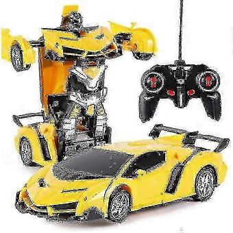 Coche de control remoto, 2 en 1 Transformer Robot Car, One Touch Transforming Remote Control Transformers Car Robot