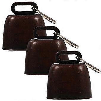 3 Sets von Haustier Hund Metall Glocke Camping Haustier Glocke Klar Laut Sound Glocke Haustier Anti-verloren Hängen Glocke mit Aufhänger
