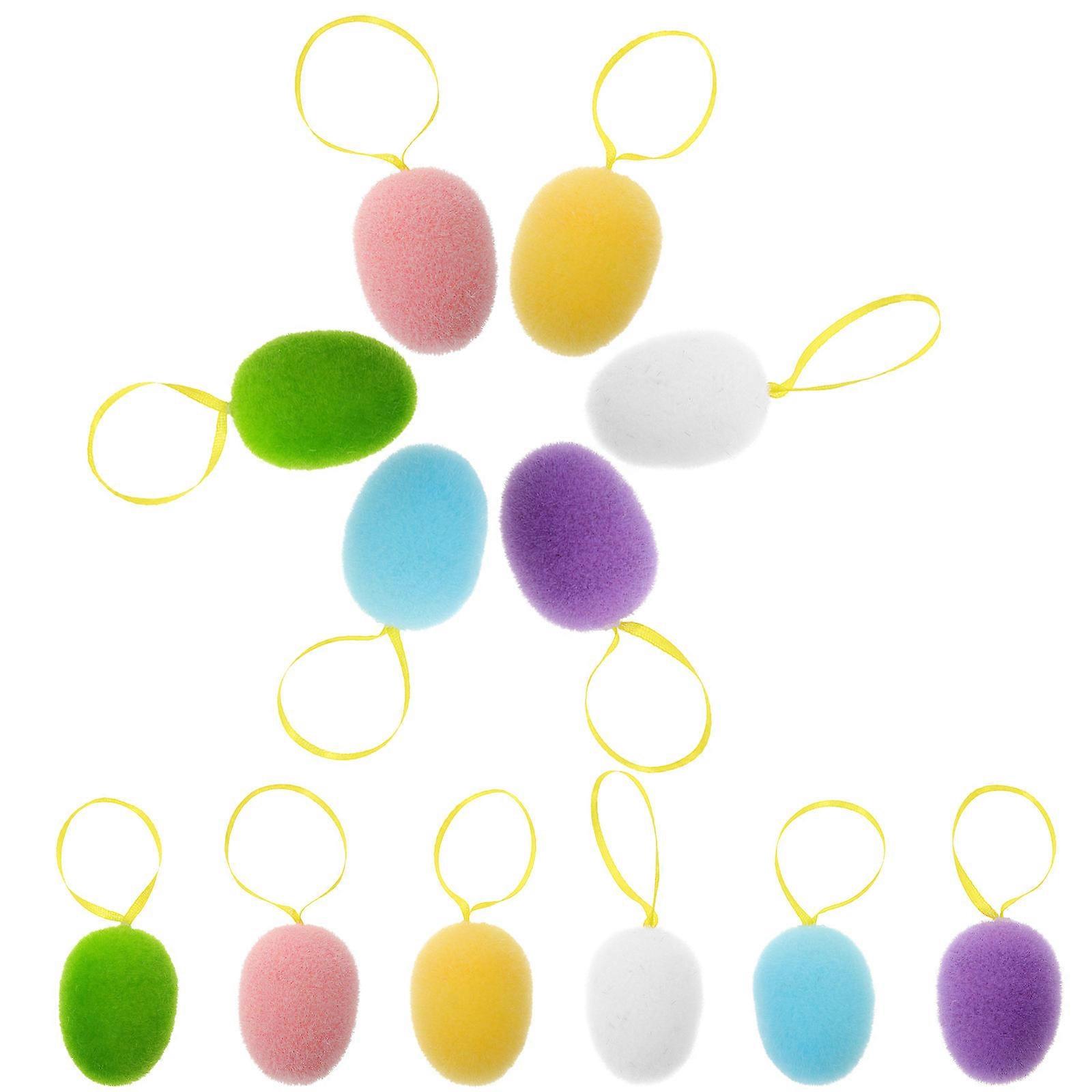 24pcs Easter Eggs Hanging Ornaments Easter Hanging Eggs Easter Decorations Decorative Eggs