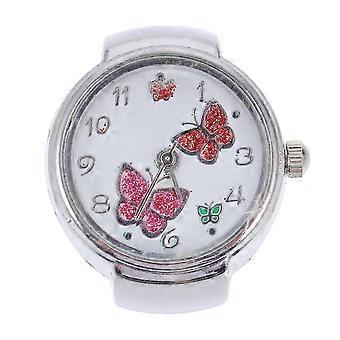 Finger Ring Watch with Butterflies Embellishment compatible with Decoration 3Pcs