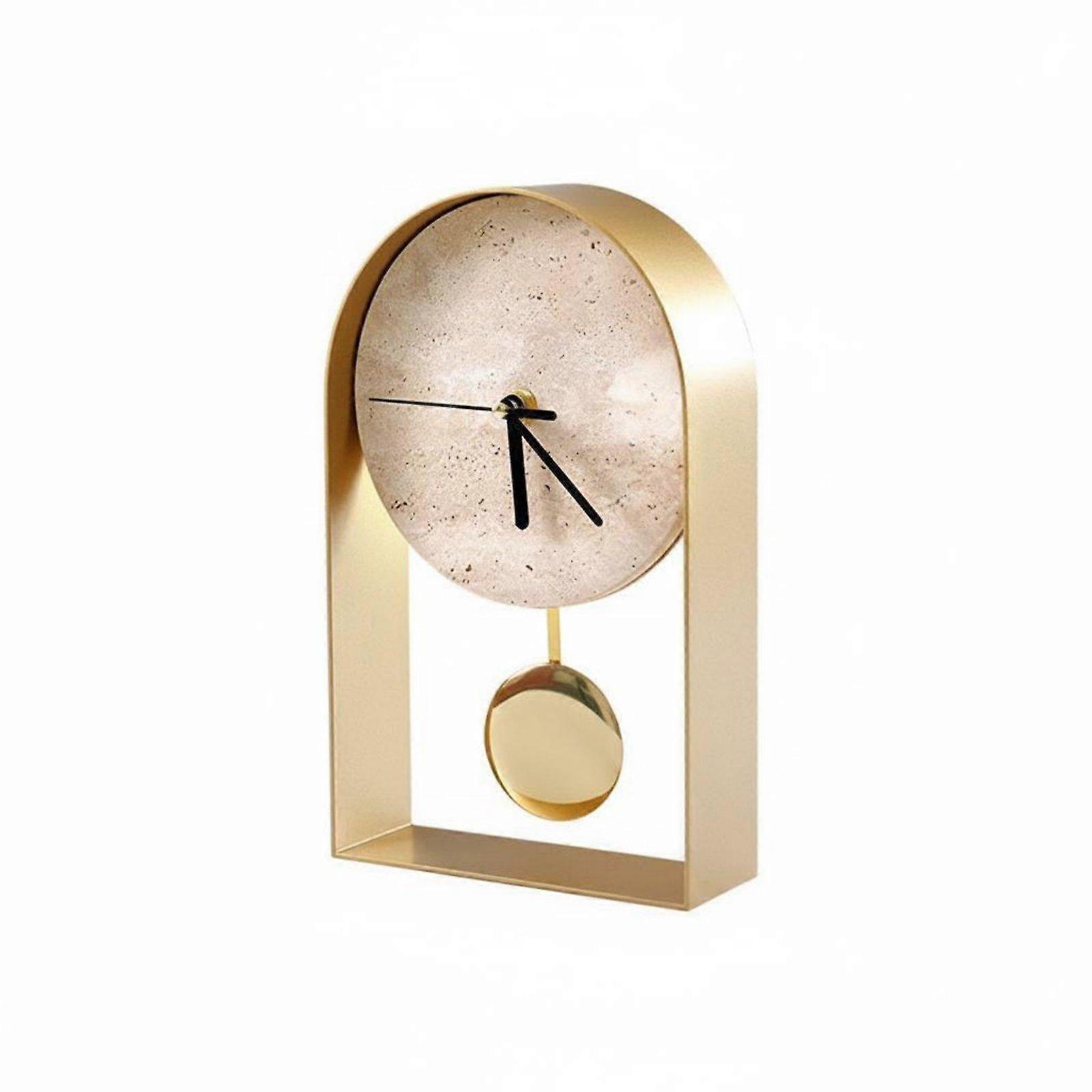 Pendulum Desk Clock Luxury Pendulum Clock Lightweight Home Decor for Study Room