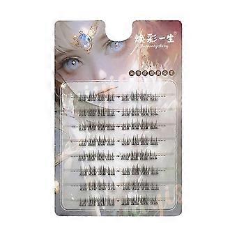 7 13mm C Curl Reusable Eyelash Clusters Black Lightweight False Lashes for Natural Wispy Look Day to Night Girls Night Out Wear