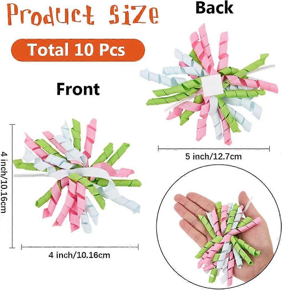 Polyester Self-Adhesive Curly Bows Gift Wrap Accessory Lime 101.6mm