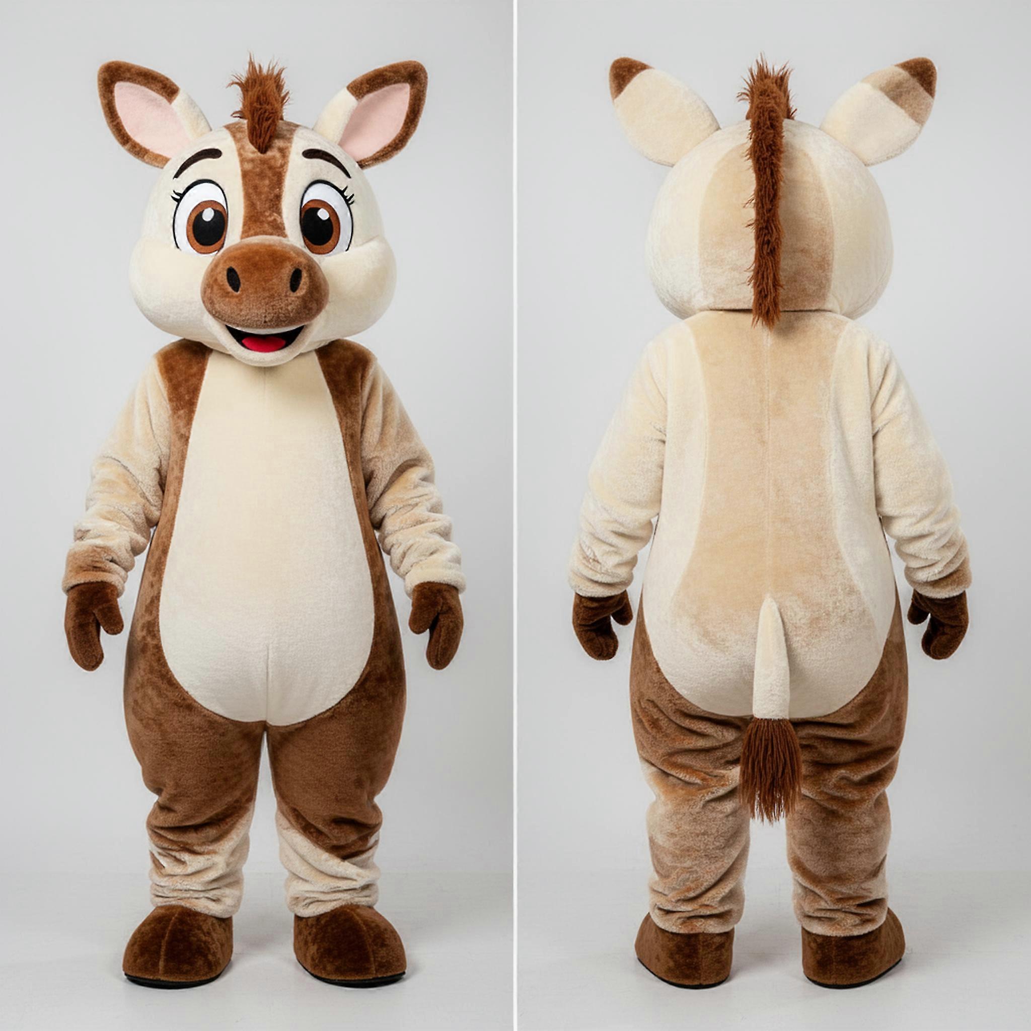 MASTICOT Cream Patterned Quagga Mascot