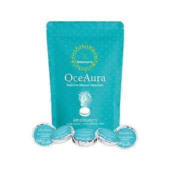 Oceaura Mint Shower Aromatherapy Tablets - Gently Cleanse, Firm, And Lighten Skin For A Comfortable Nighttime Bath