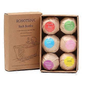 Bath Bombs 6 PCS Gift Set, Handmade Organic and Natural